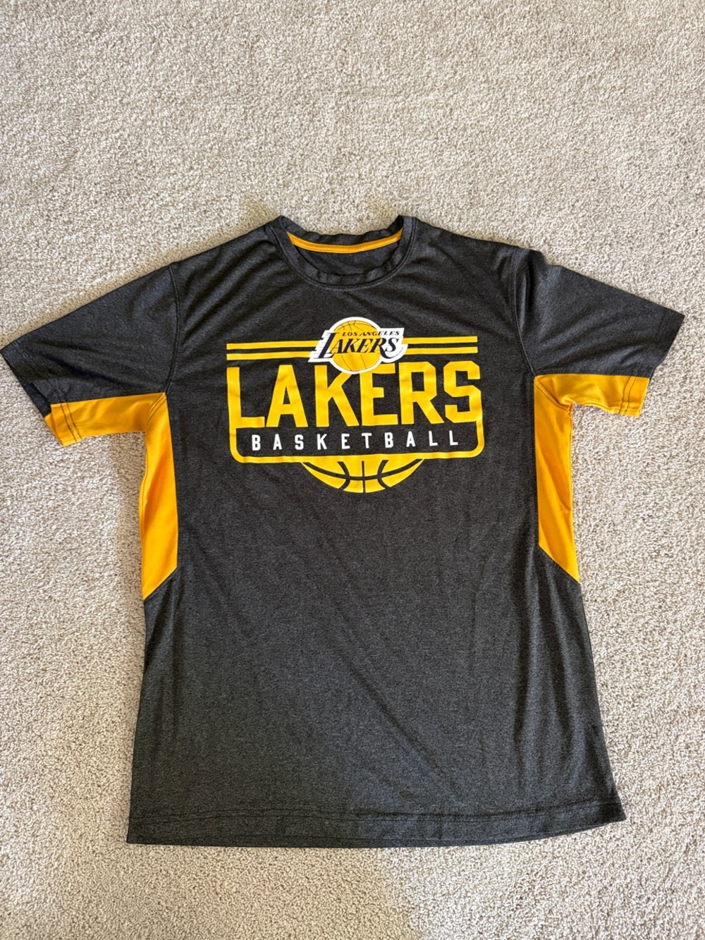 Los Angeles Lakers Gray & Gold Basketball Tee